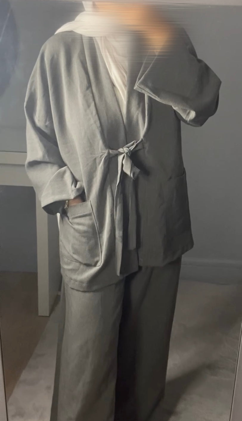 Ensemble à nouer Gris