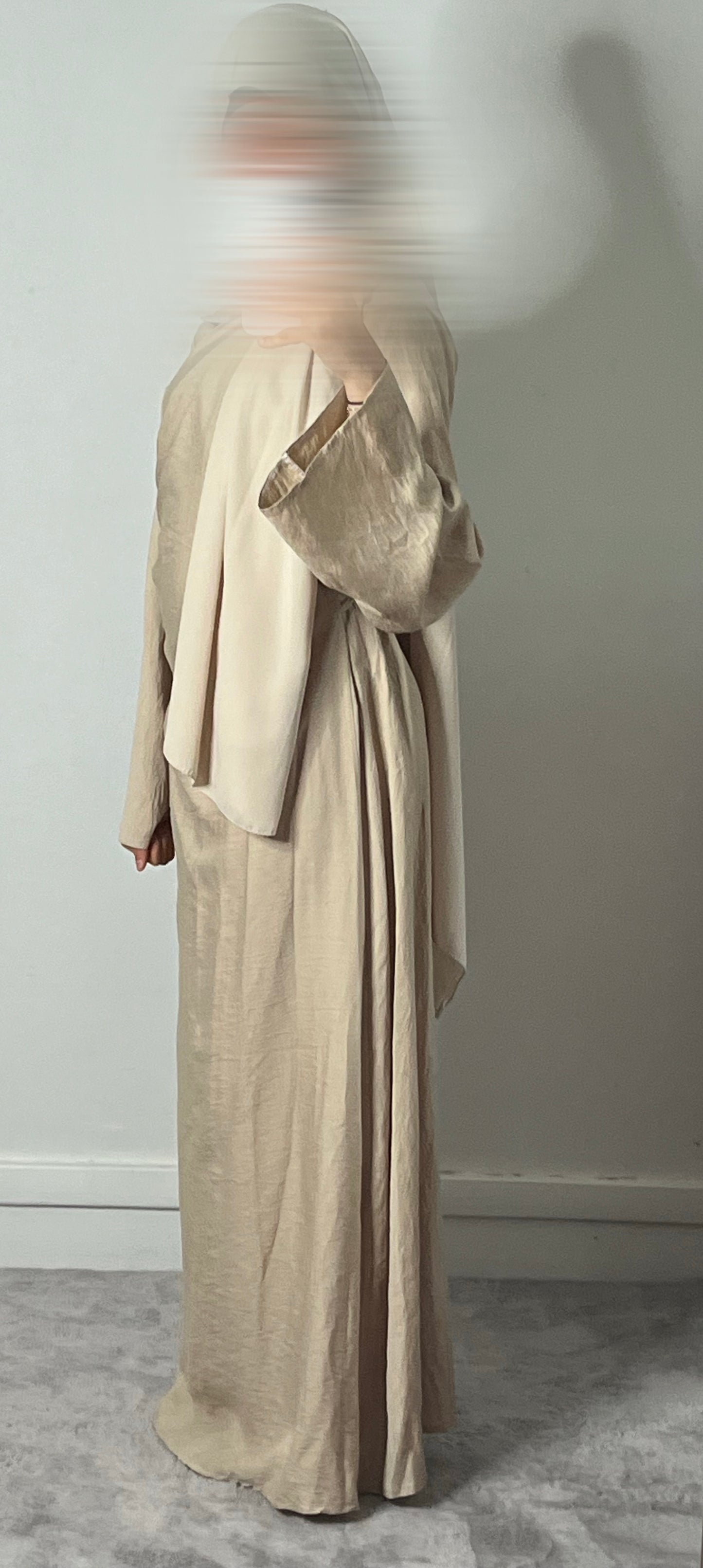 Robe Beige effet lin